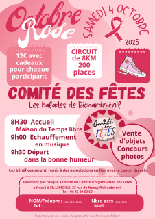 Octobre Rose Marche à Richardménil