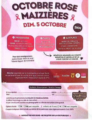 Octobre rose à Maizières